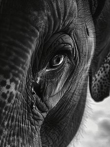 动物园里的大象眼睛