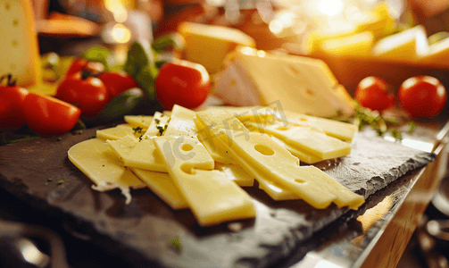 传统瑞士拉可雷特奶酪和法国奶酪