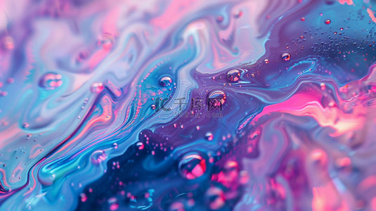 气泡素材背景图片_液体气泡彩色合成创意素材背景