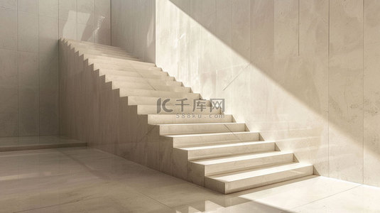 白色阶梯简约合成创意素材背景