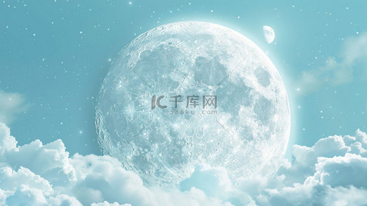 淘宝手机素材背景图片_月球云层唯美合成创意素材背景