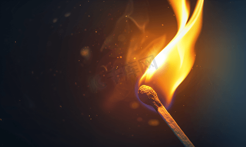 淘宝首页素材模板摄影照片_燃烧的火柴和火