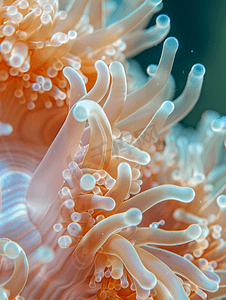 布类摄影照片_拉贾安帕特群岛的海葵触手