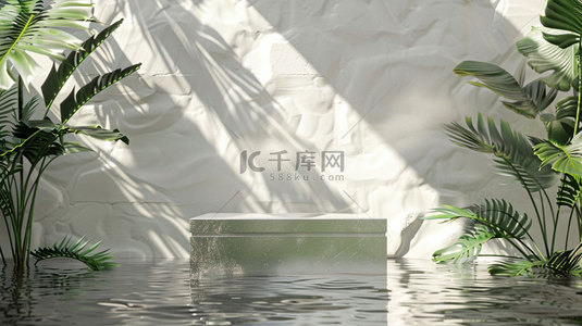dior花漾香水背景图片_展台香水绿植合成创意素材背景