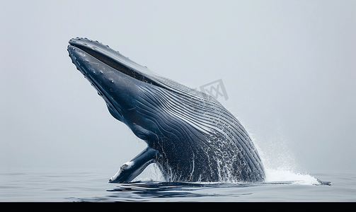 卡通嘴摄影照片_蓝鲸是世界上最大的动物