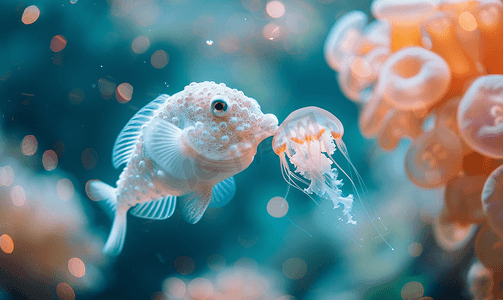 月鱼在水外吃水母