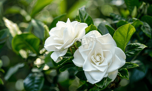 栽培花园品种栀子的稀有玫瑰花