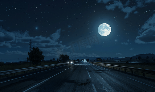 月光洒满高速公路