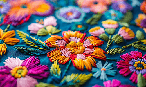 彩色针绣花作为背景