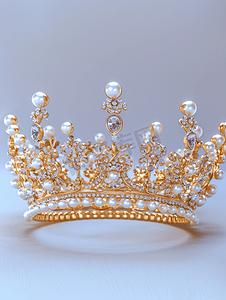 金色假珍珠皇冠模型
