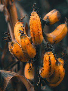 香蕉茎仍在植株上