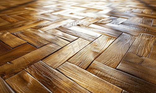 浅色木板摄影照片_漆橡木镶木地板的背景
