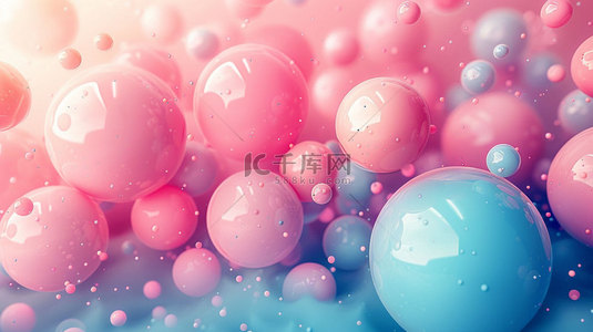 唯美合成背景背景图片_气泡球体唯美合成创意素材背景