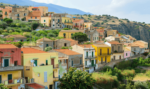 意大利西西里岛加吉市的城市住宅