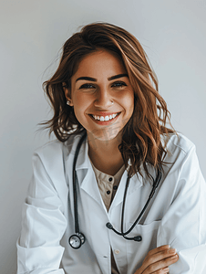 医疗保健医学微笑的女医生超过医生医院