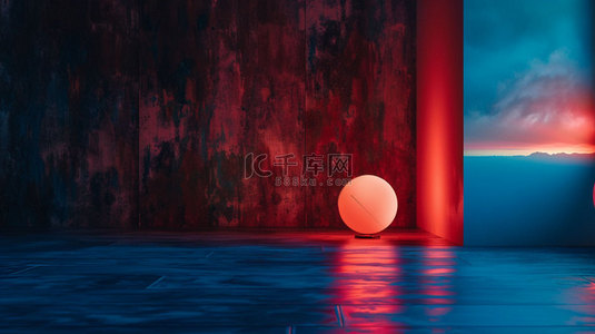 红蓝背景图片_红蓝吊灯氛围合成创意素材背景