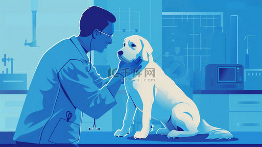 兽医宠物诊疗合成创意素材背景
