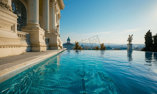 维也纳上美景宫的泳池和景观