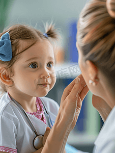 护士看耳朵外国儿科