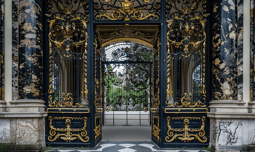维也纳上美景宫一侧的大门