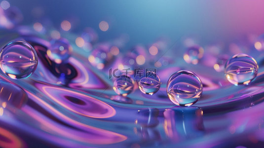炫彩气泡流水合成创意素材背景