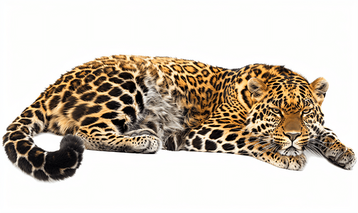 豹纹摄影照片_宠物展位豹纹图案孤立在白色背景与剪切路径
