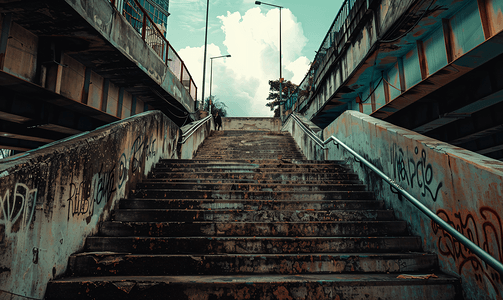 楼梯街道立交桥泰国肮脏