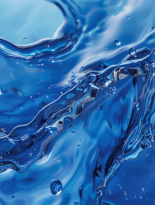 水母壁纸摄影照片_抽象蓝色液体背景