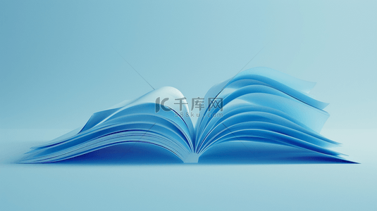 书本背景图片_蓝色清新书本摆放的背景
