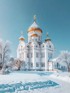 俄罗斯大教堂摄影照片_救世主大教堂的照片