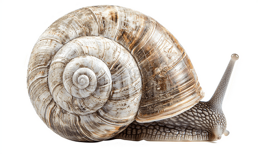 床卡通矢量图标摄影照片_空的软体动物壳的蜗牛分离