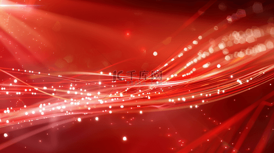 红色场景星光光线光感汇聚网状的背景