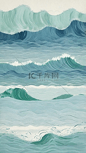 清新夏日海浪波纹海浪底纹背景图片