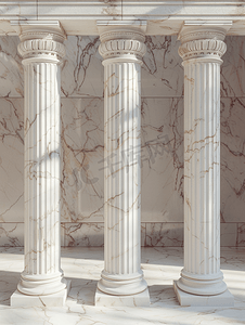 大理石经典柱子建筑装饰复制空间