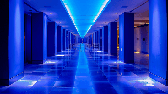 现代山水背景图片_夜晚室内装修走廊设计的背景