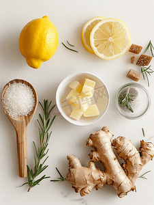 柠檬姜迷迭香和冰糖在烹饪和化妆品中的应用