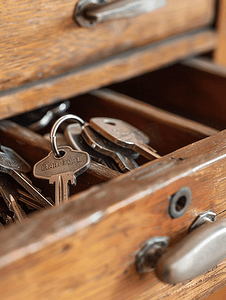 打开抽屉里的一堆门钥匙