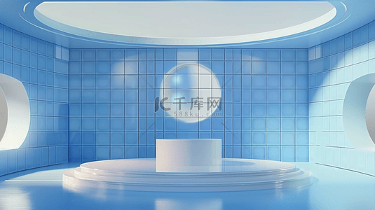 数码科技蓝色背景背景图片_618蓝色数码科技产品直播间展台背景图