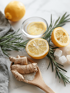 柠檬姜迷迭香和冰糖在烹饪和化妆品中的应用