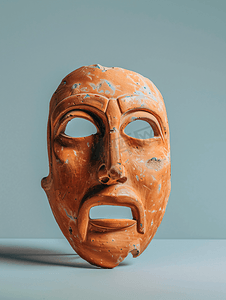 赤土陶器希腊悲剧风格面具