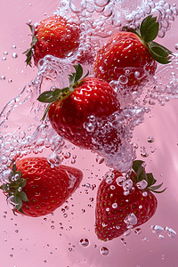 草莓水果照片写实摄影图