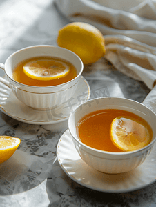 姜柠檬维生素减肥茶