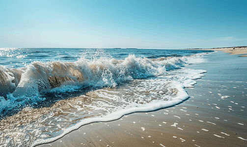 海浪拍打着科德角海岸