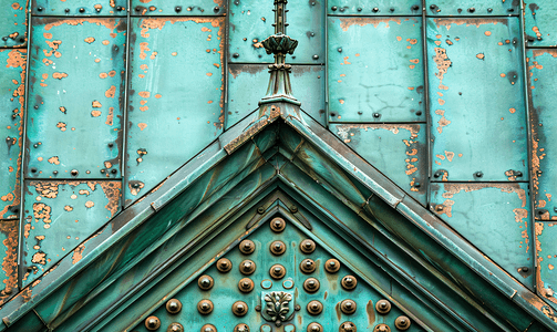汉堡绿色铜屋顶细节