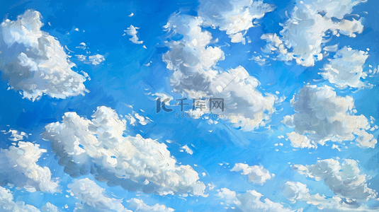 蓝天绿地背景背景图片_天空中蓝天白云风景的背景