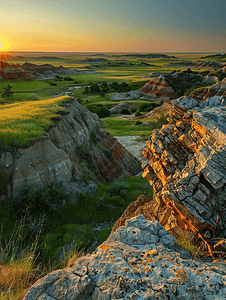 达科他州摄影照片_查看北达科他州荒地的边缘