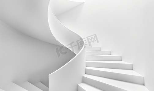 杂志风首页摄影照片_白色螺旋楼梯曲线螺旋楼梯的一部分
