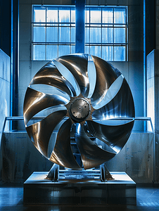水力发电摄影照片_佩尔顿水轮机可再生能源