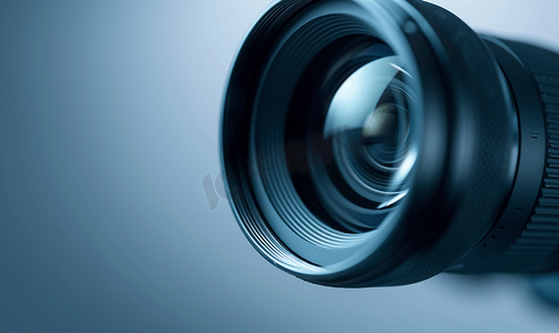 高端大气黑金海报摄影照片_最好的高端数码相机之一的数字取景器目镜