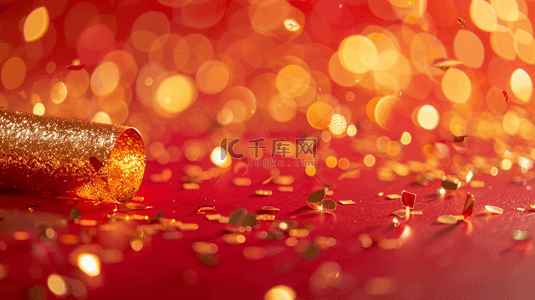 红色喜庆中式场景布置的背景